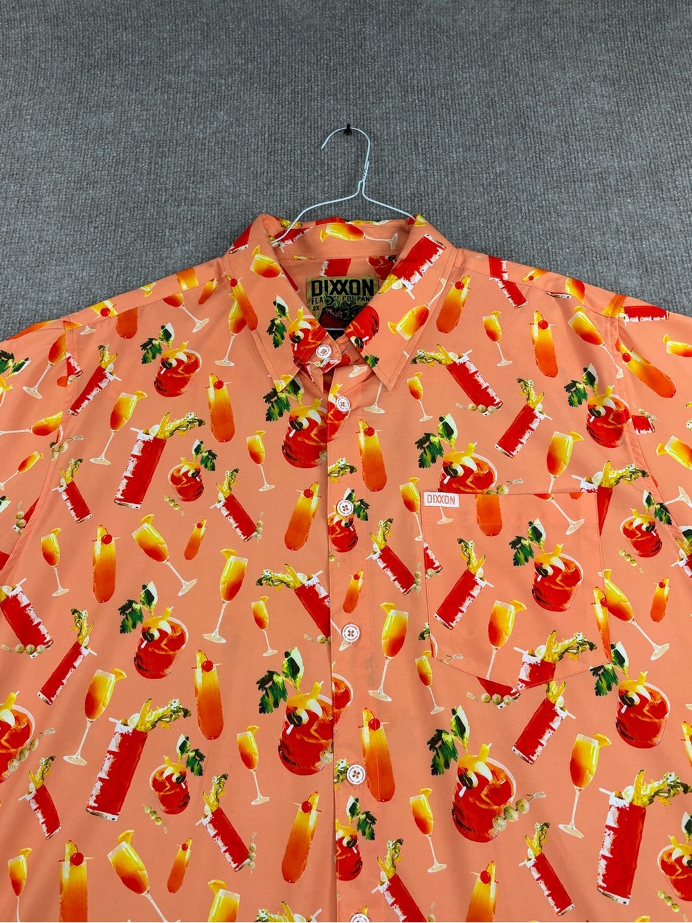 Dixxon Flannel Men's Party Shirt The Hangover Size 2XL Button-Up Tropical Drinks